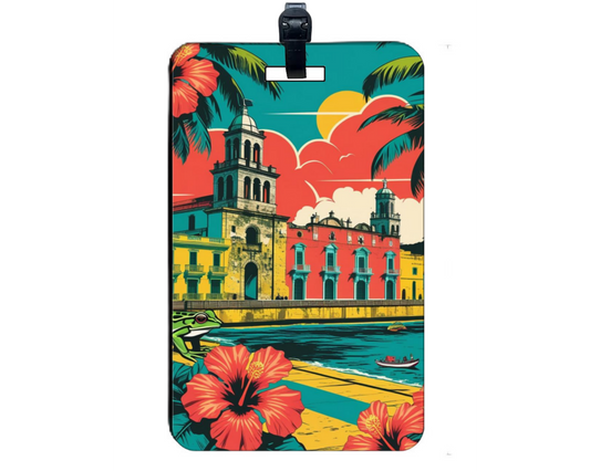 Pop-Art Viejo San Juan Puerto Rico Smart Luggage Tag