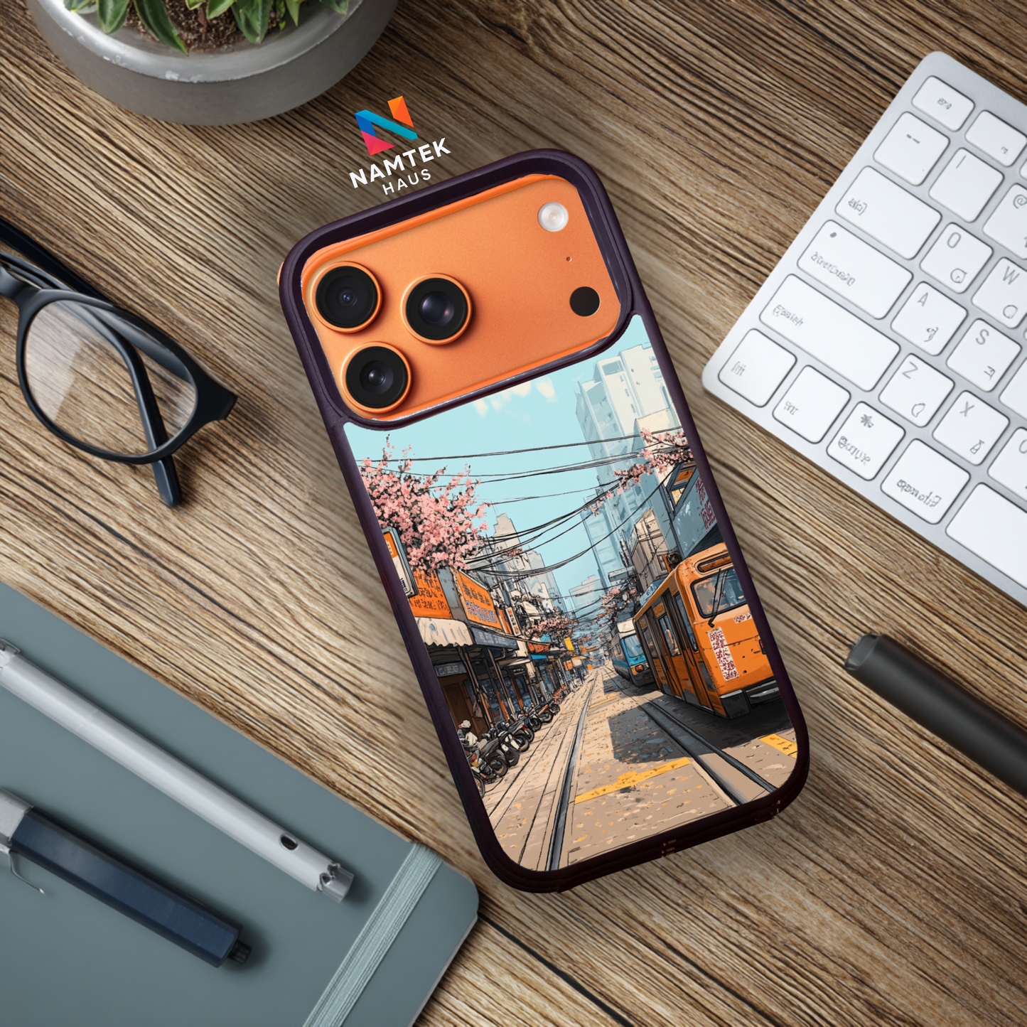 Sakura Streetcar - Urban Anime Phone Case