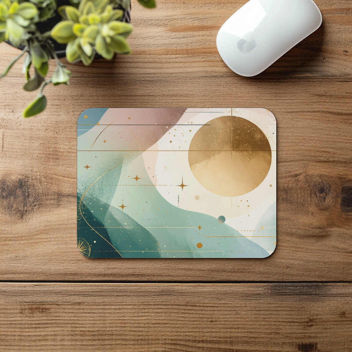 Cosmic Flow - Dreamy Abstract Mousepad