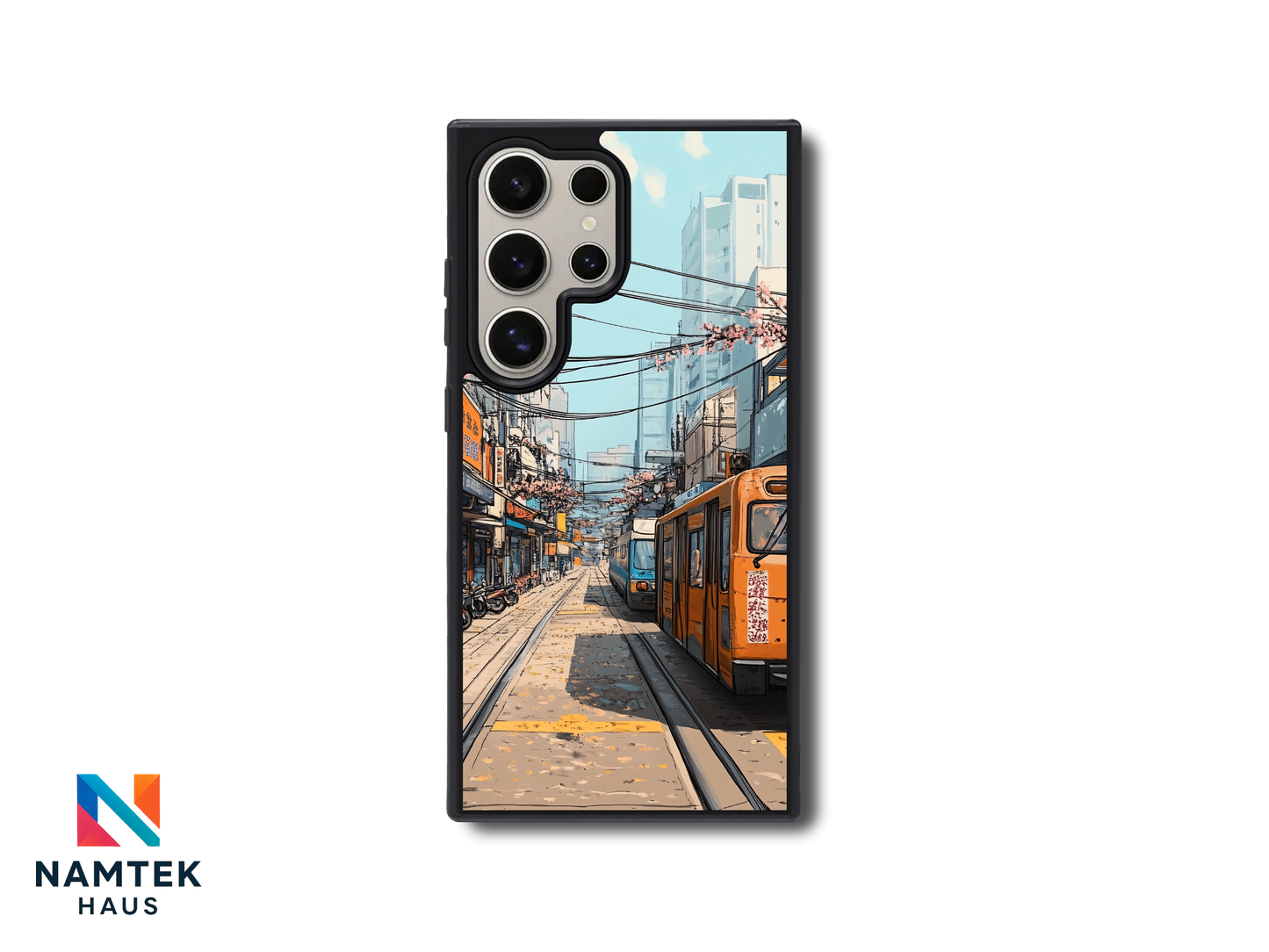 Sakura Streetcar - Urban Anime Phone Case