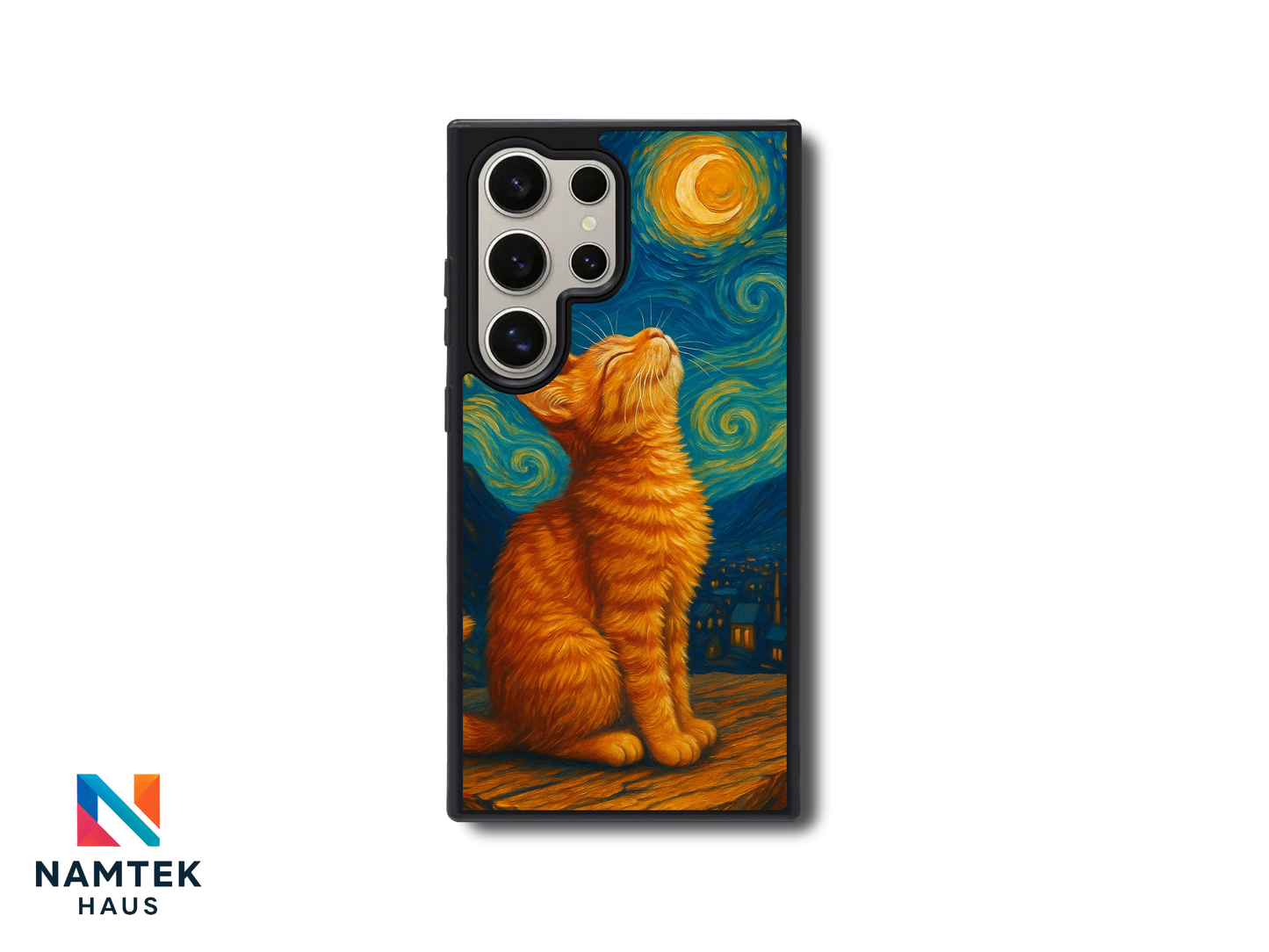 Cat Van Gogh iPhone and Samsung Phone Case