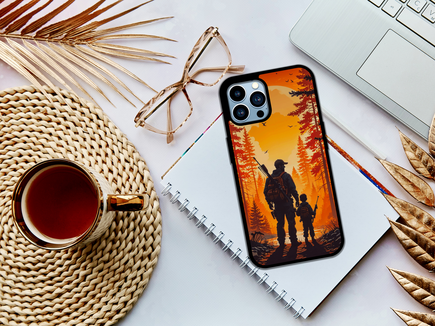 Hunting Dad & Son iPhone Phone Case