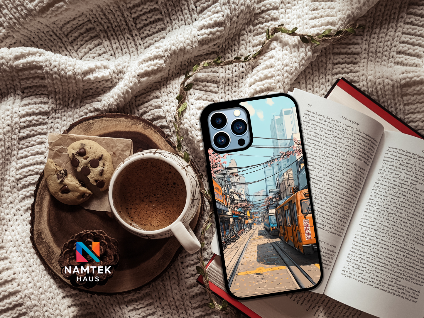 Sakura Streetcar - Urban Anime Phone Case