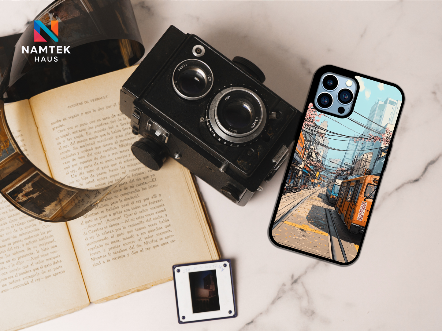 Sakura Streetcar - Urban Anime Phone Case