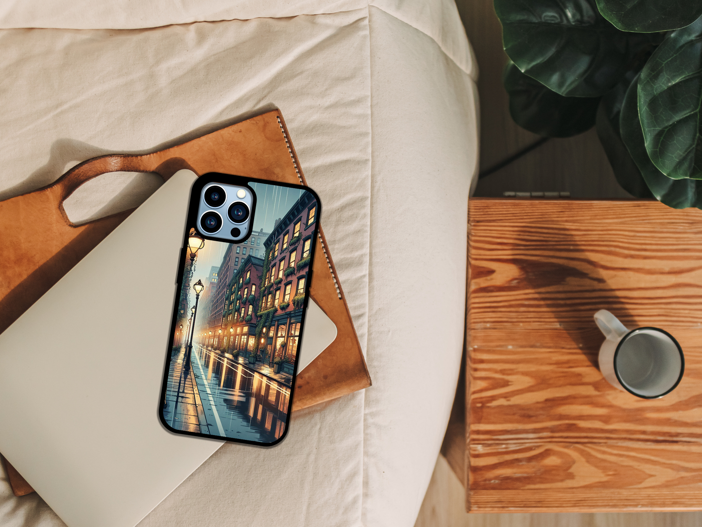 🌧️Rainy Reflections-Cityscape Phone Case🌆