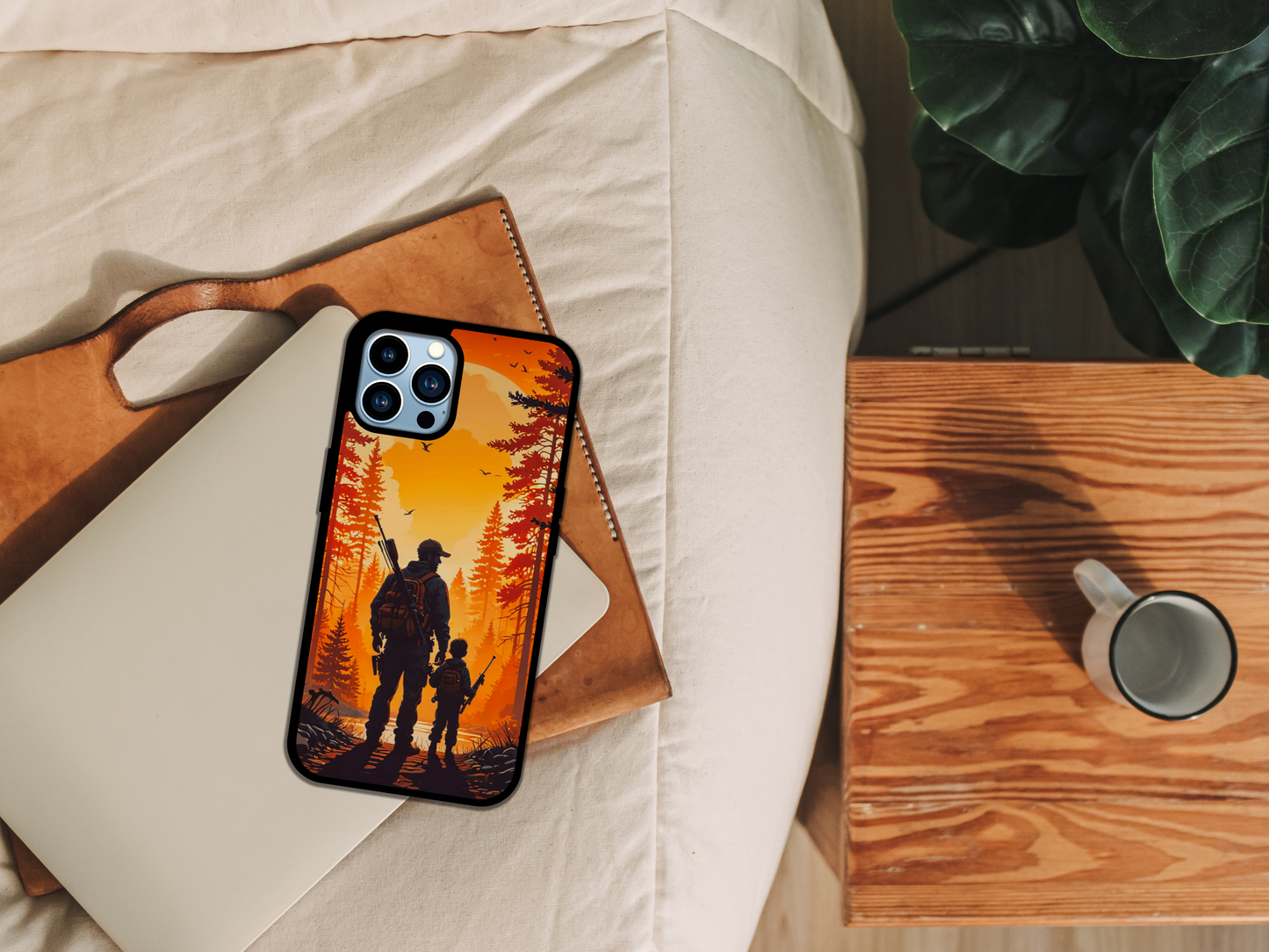 Hunting Dad & Son iPhone Phone Case