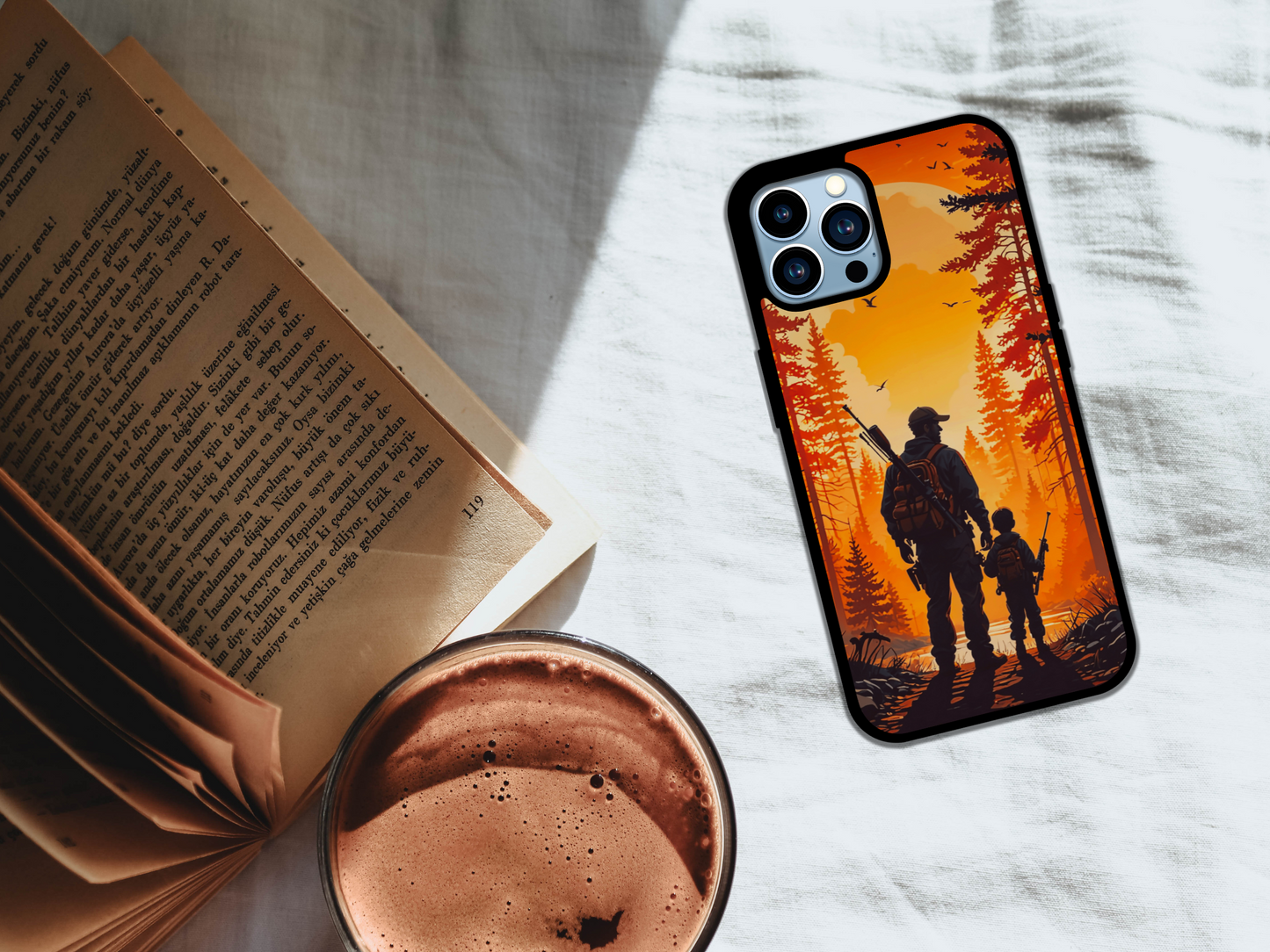 Hunting Dad & Son iPhone Phone Case
