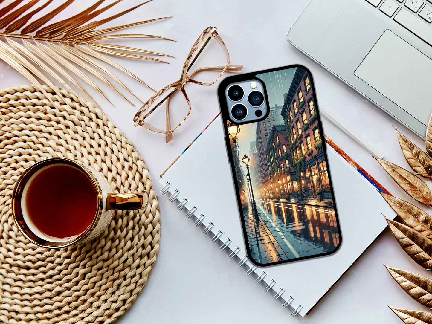 🌧️Rainy Reflections-Cityscape Phone Case🌆