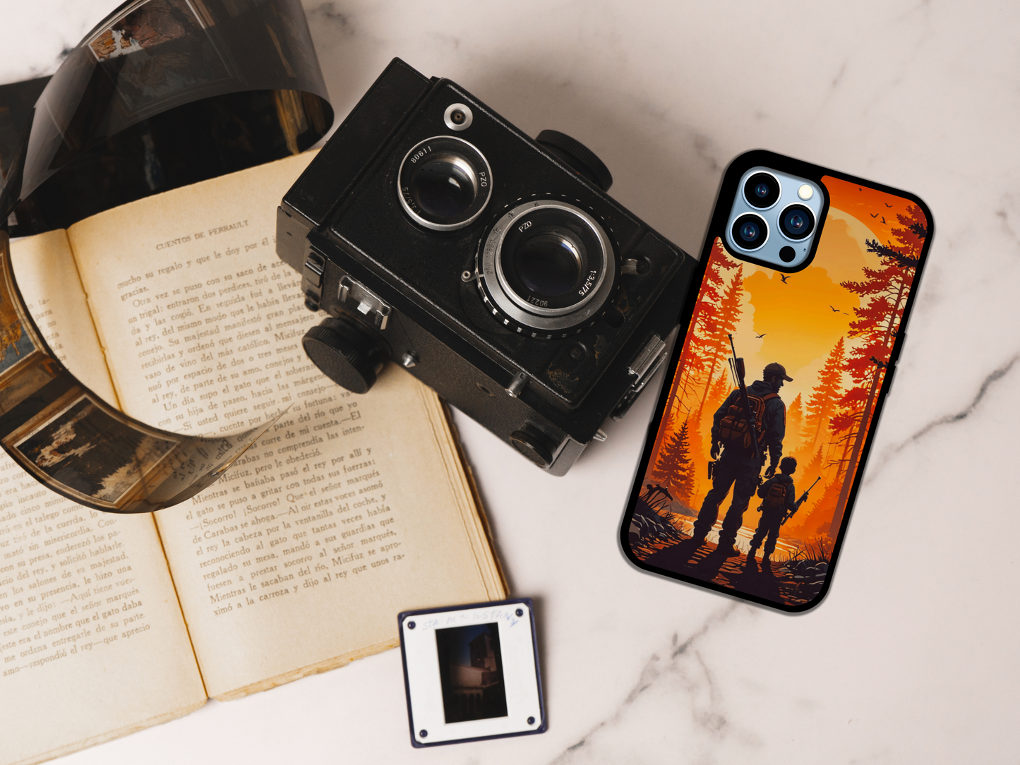 Hunting Dad & Son iPhone Phone Case