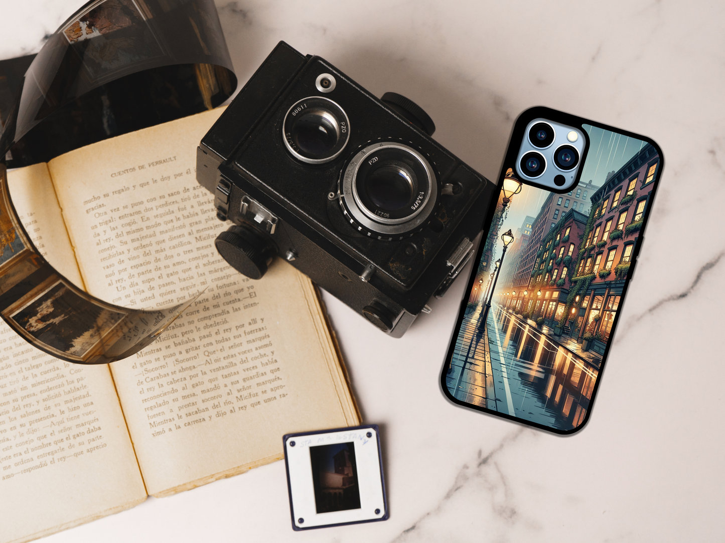 🌧️Rainy Reflections-Cityscape Phone Case🌆