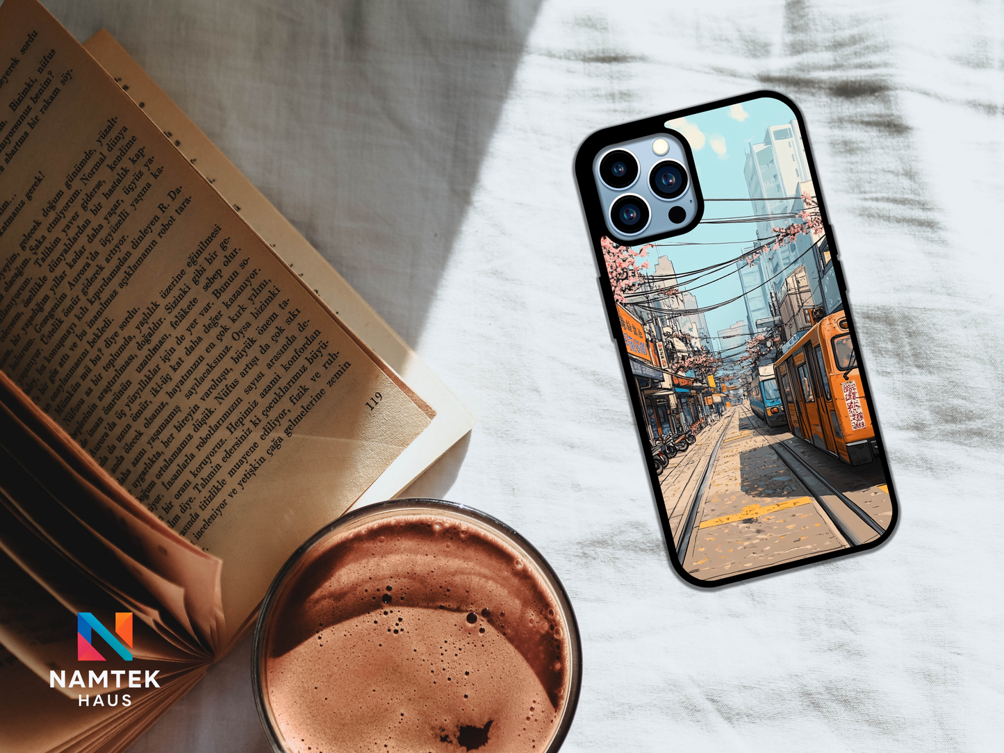 Sakura Streetcar - Urban Anime Phone Case