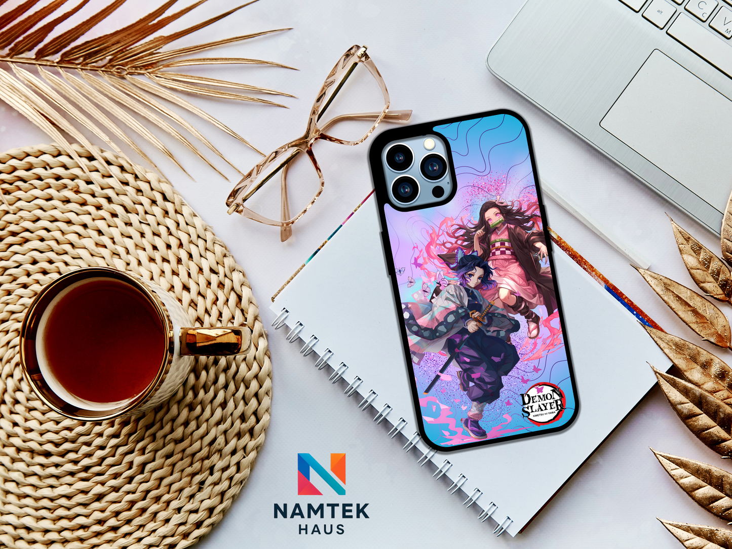 Tsuyuri & Nezuko Insipired Phone Case