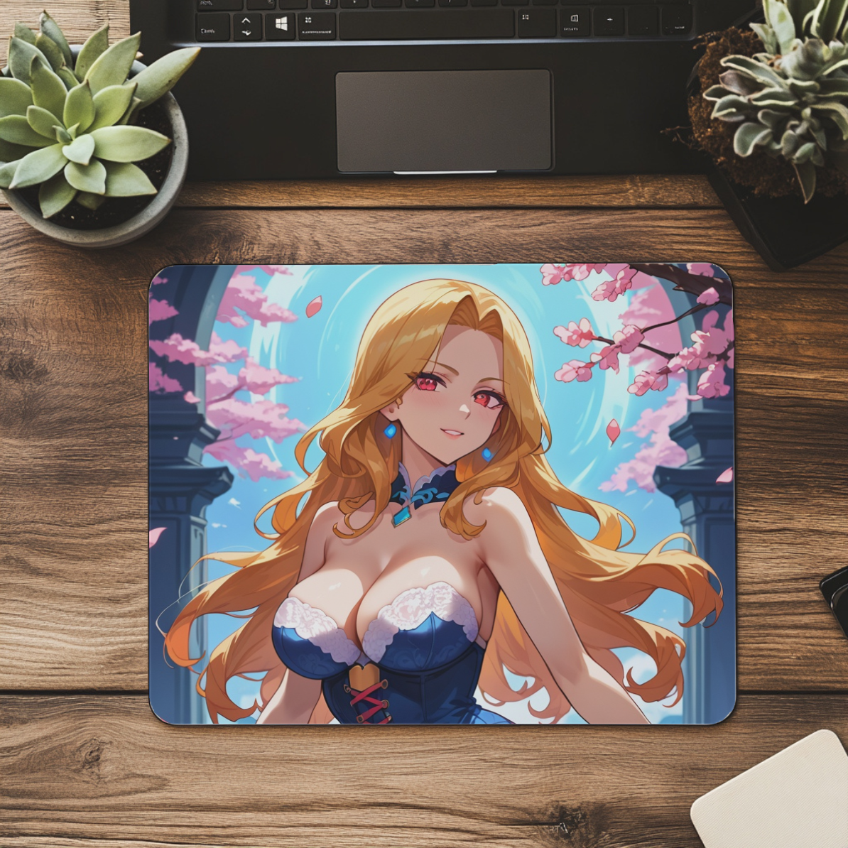 Sensual Cherry Blossom Seduction Mousepad