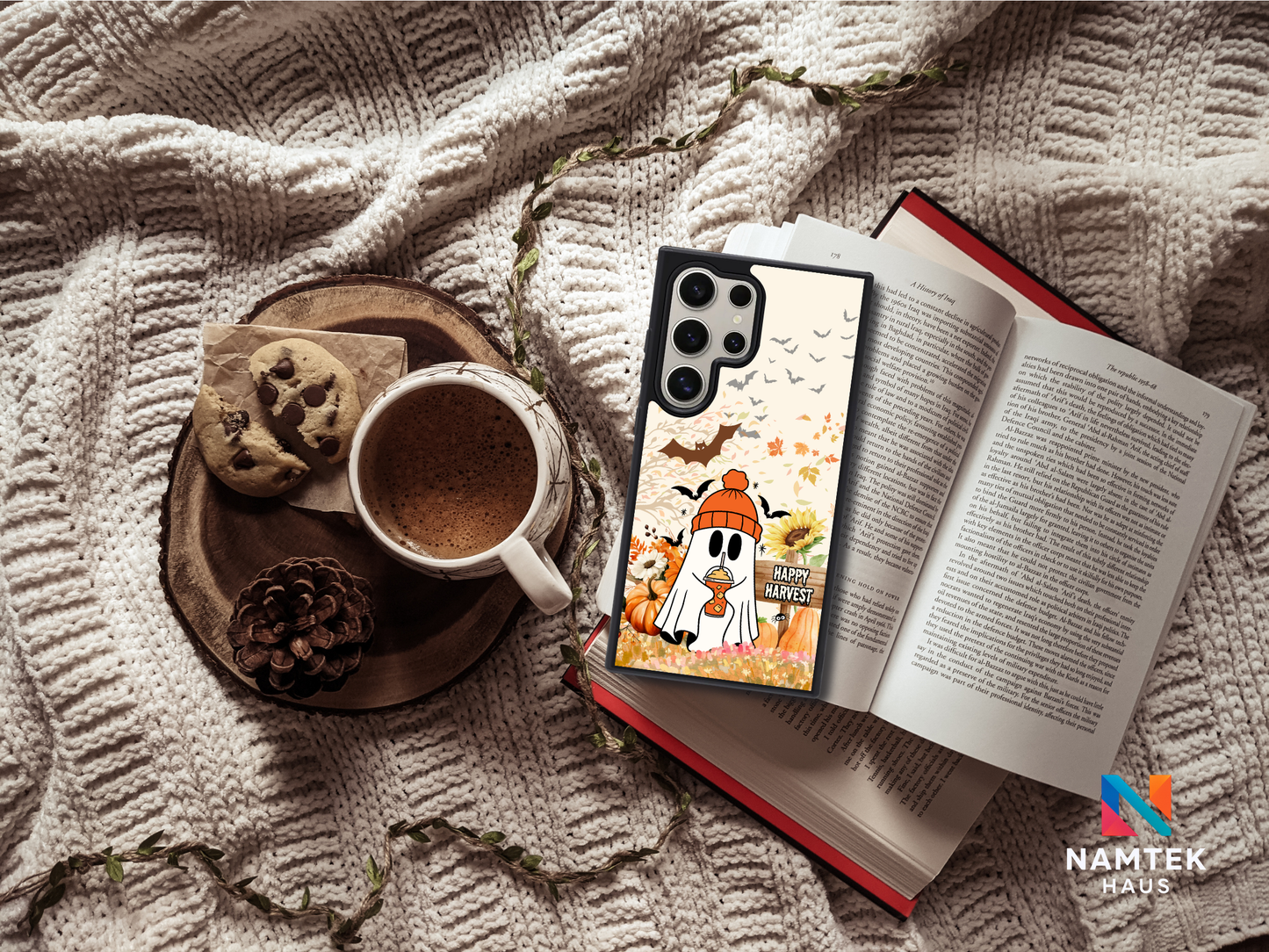 Happy Harvest Autumn Ghost Case