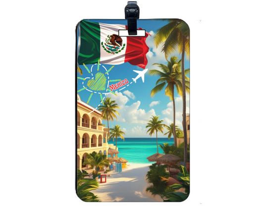 🌴✈️ Viva México! – Tropical Beach Getaway Luggage Tag 🇲🇽🌊