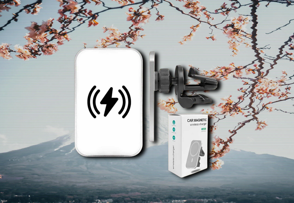Panda & Mount Fuji Magnetic Car Air Vent Wireless Charger – 15W Qi Charging