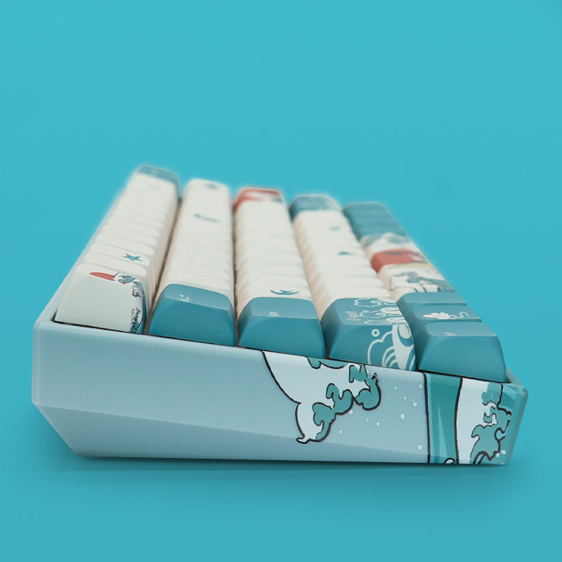 XVX M61 Coral Sea Themed 61 Keys Wired/Wireless Mechanical Keyboard