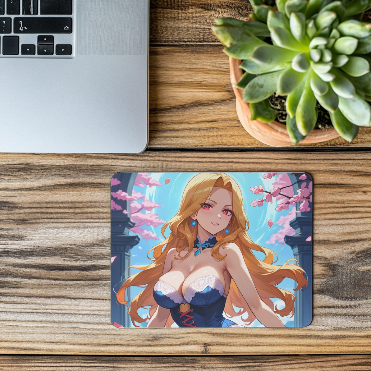 Sensual Cherry Blossom Seduction Mousepad