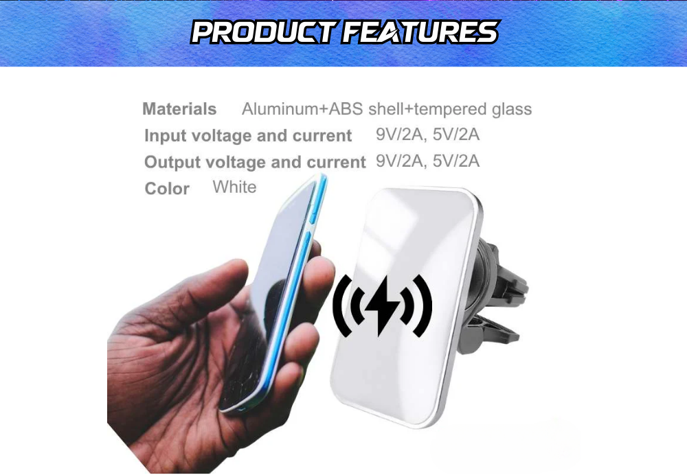 Panda & Mount Fuji Magnetic Car Air Vent Wireless Charger – 15W Qi Charging