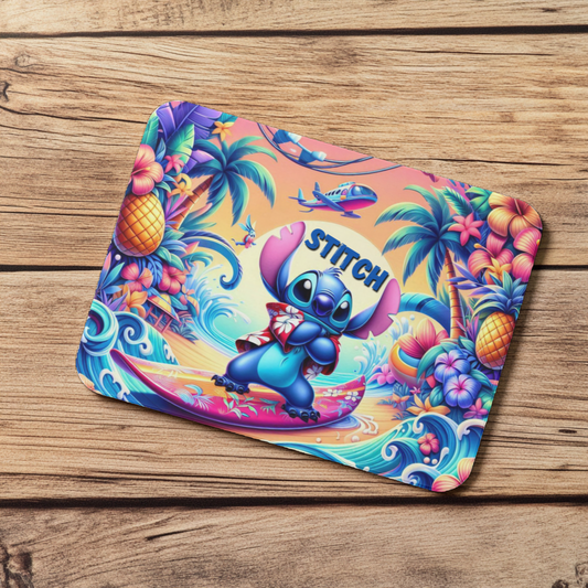 🌴 Surf the Web in Stitch Style – Tropical Mouse Pad