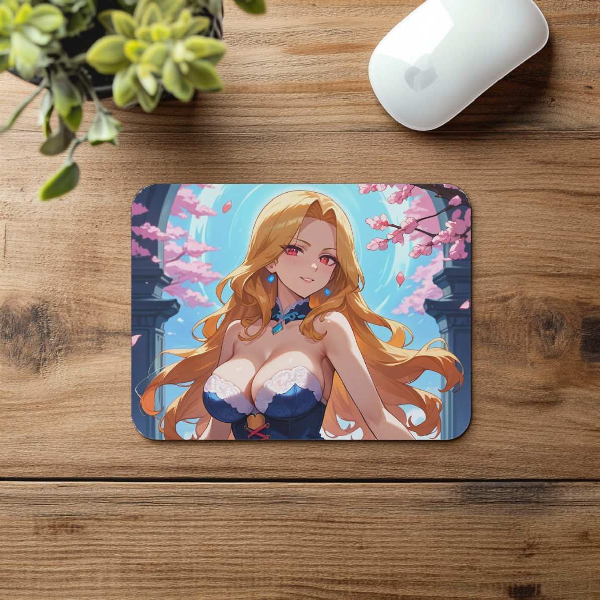 Sensual Cherry Blossom Seduction Mousepad