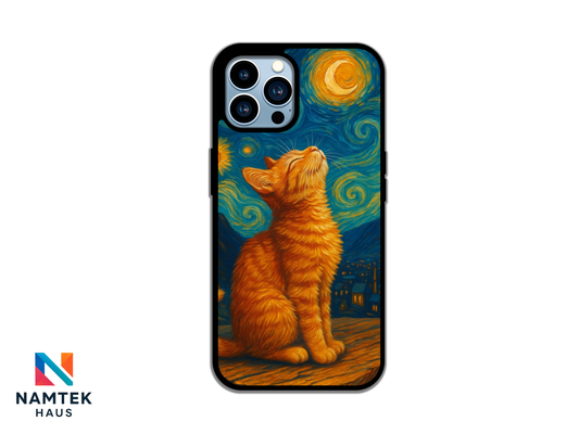 Cat Van Gogh iPhone and Samsung Phone Case