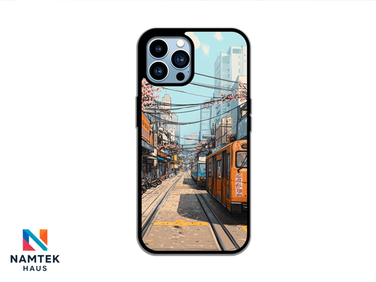 Sakura Streetcar - Urban Anime Phone Case