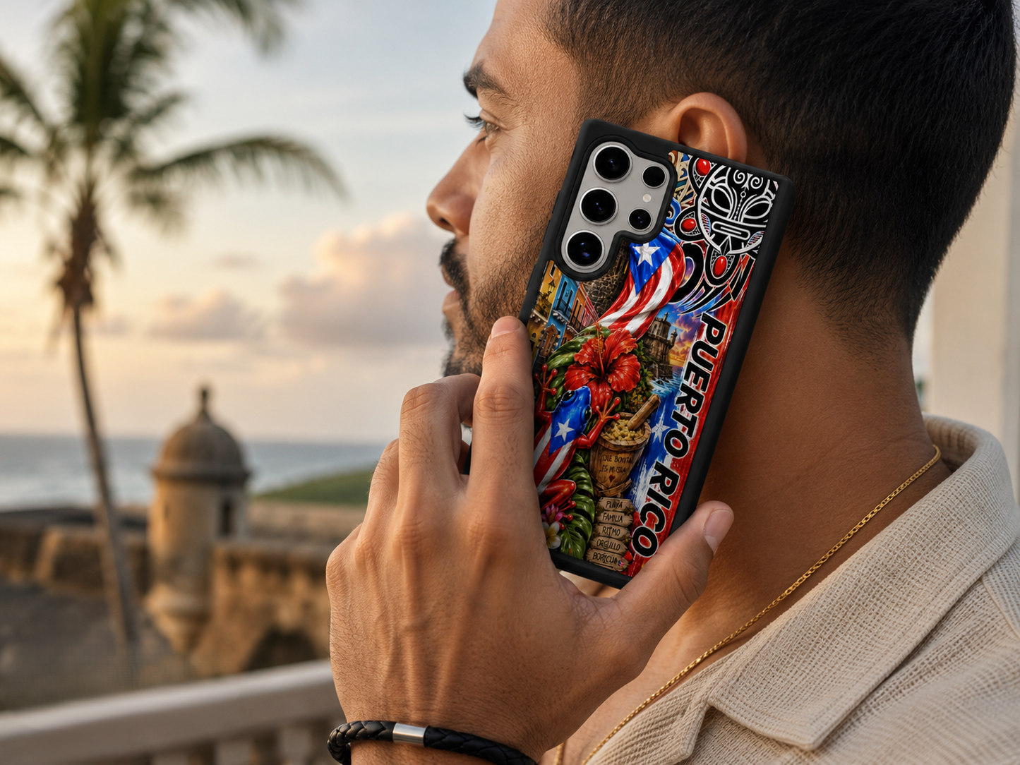 Puerto Rico Phone Case Boricua Coquí Flag Tropical Protective Case