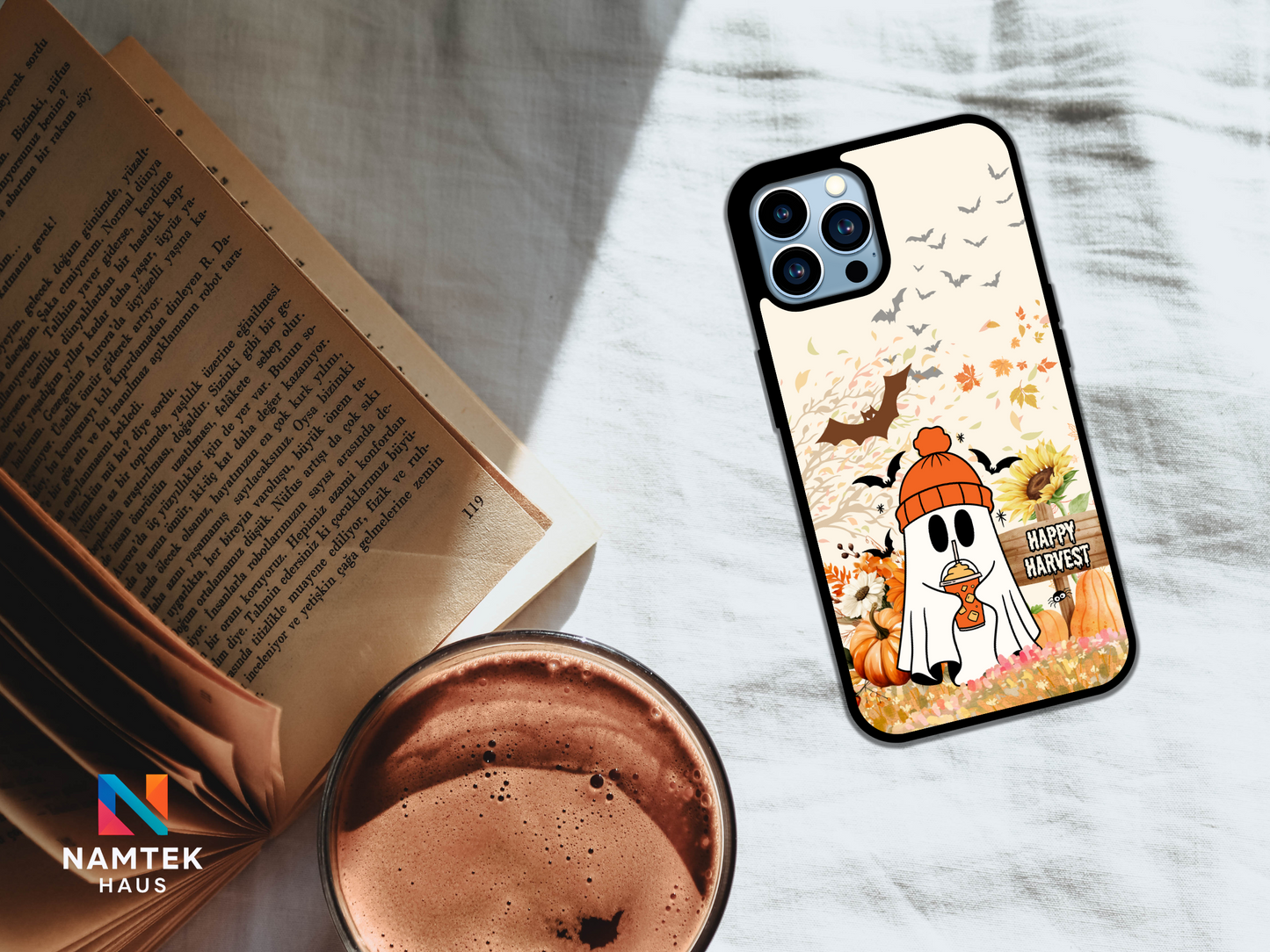Happy Harvest Autumn Ghost Case