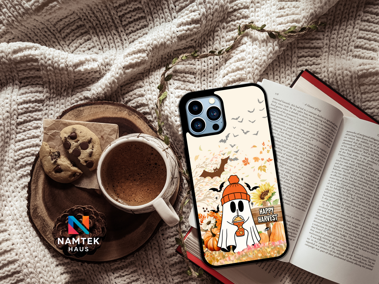 Happy Harvest Autumn Ghost Case